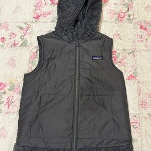 Patagonia Gray Hooded Vest